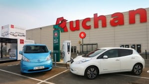 Recharge électrique : première borne rapide chez Auchan